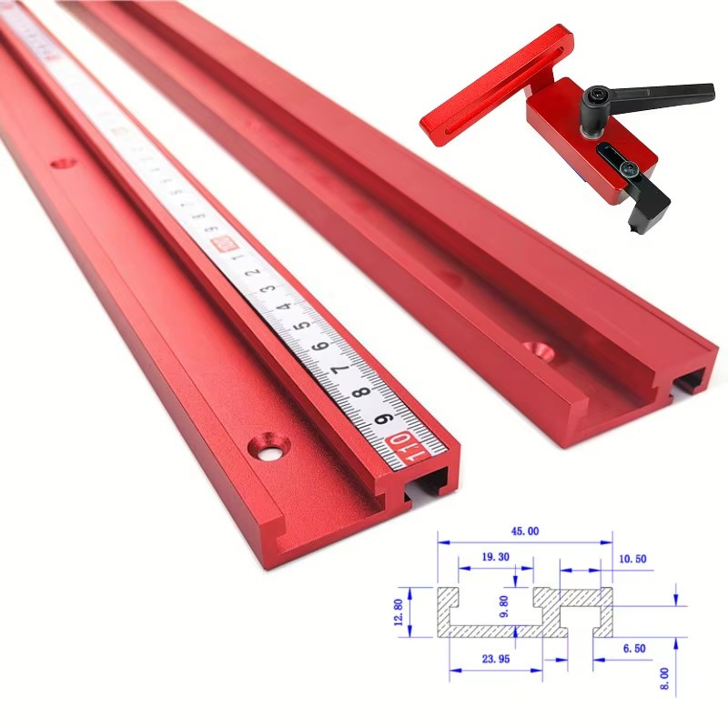 Aluminum T-Slot Profile - 1PC Chute de Alumínio com Trilhos