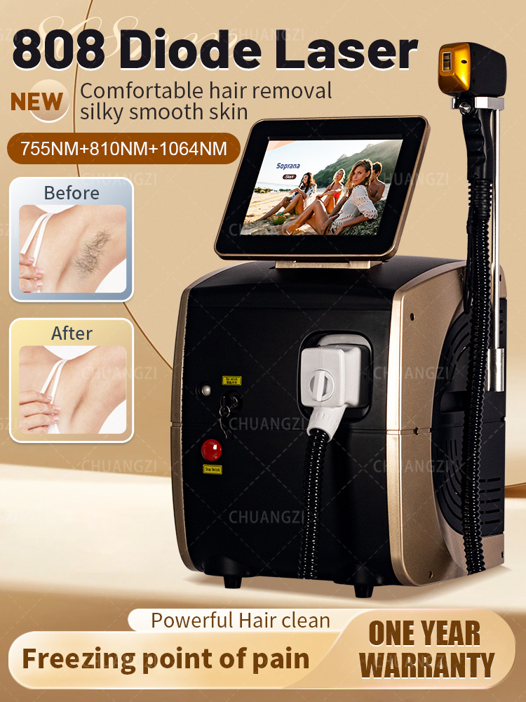 Industrial Laser Hair Removal Machine - Potente Epilador Alexandrite Ice Platinum de