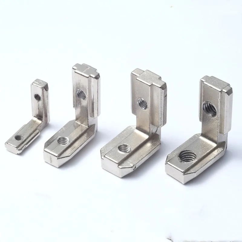 Aluminum T-Slot Profile - 10 Peças Conector de Canto Interno