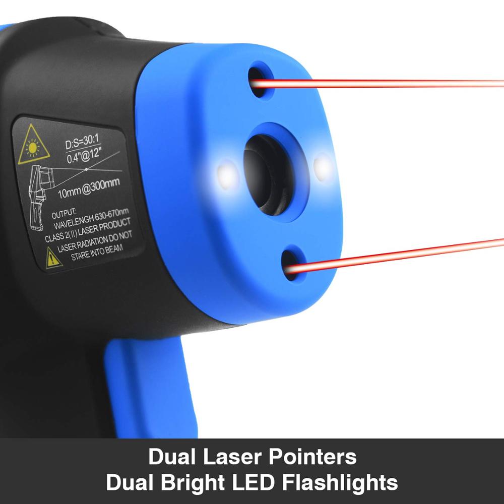 Alta temperatura Laser Termôme - Industrial Laser Thermometer Gun avaliação e preço