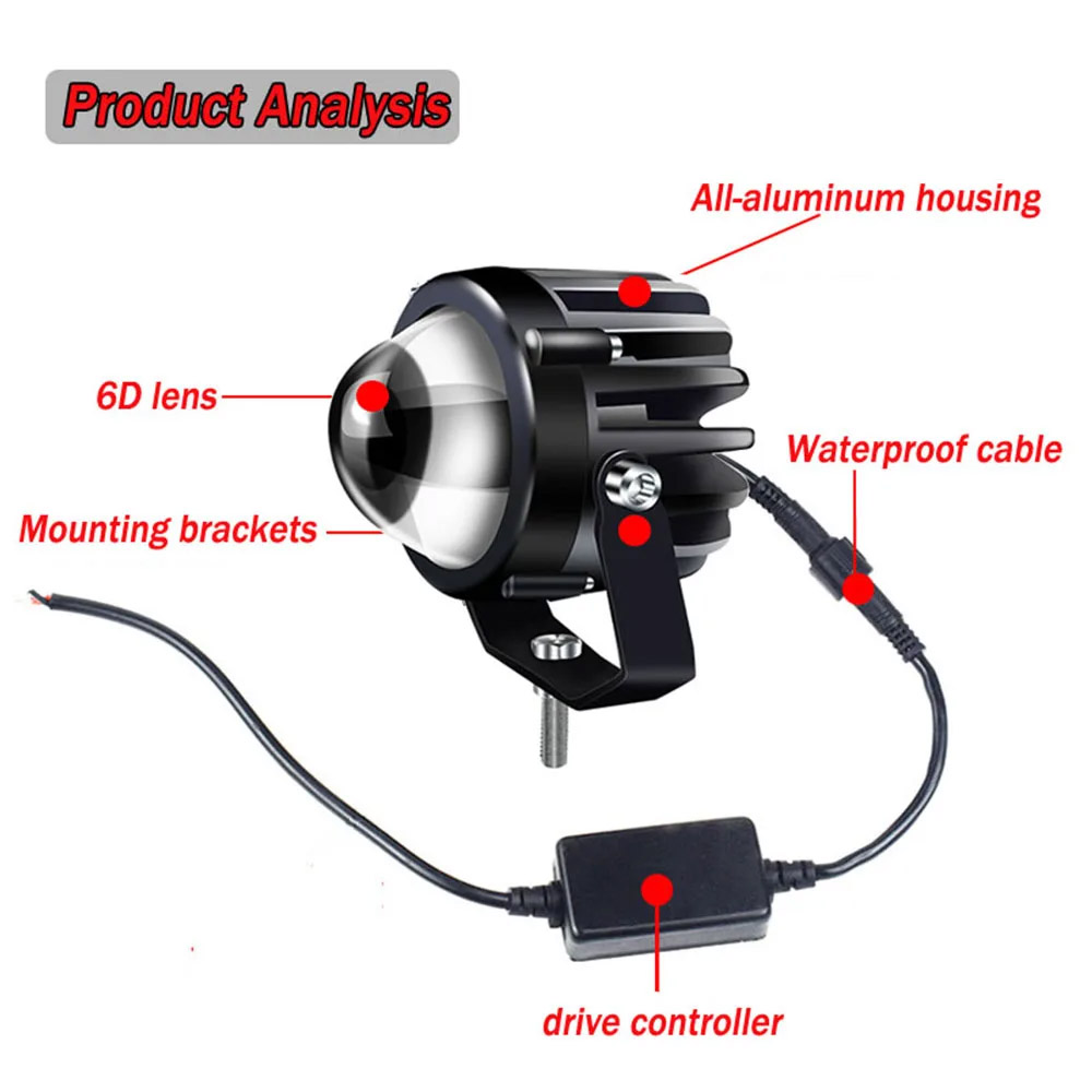 Projetor de motocicleta luz la - Laser Focus Lens avaliação e preço