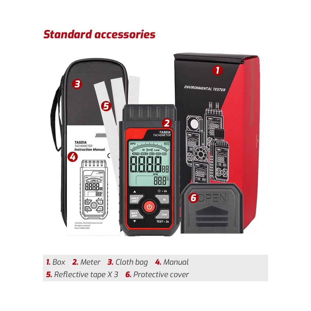 Tacômetro laser TA501A até 999 - Industrial Laser Tachometer avaliação e preço