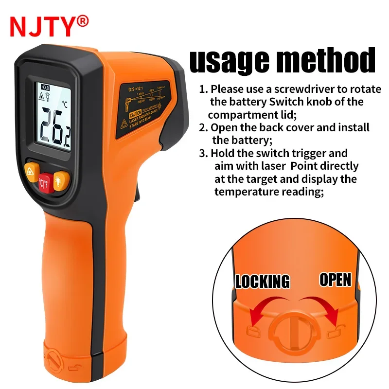 Termômetro infravermelho digit - Industrial Laser Thermometer Gun avaliação e preço