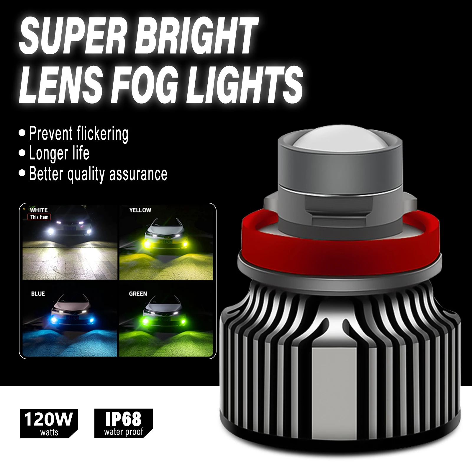 Lâmpada de Neblina LED H11 com - Laser Focus Lens avaliação e preço