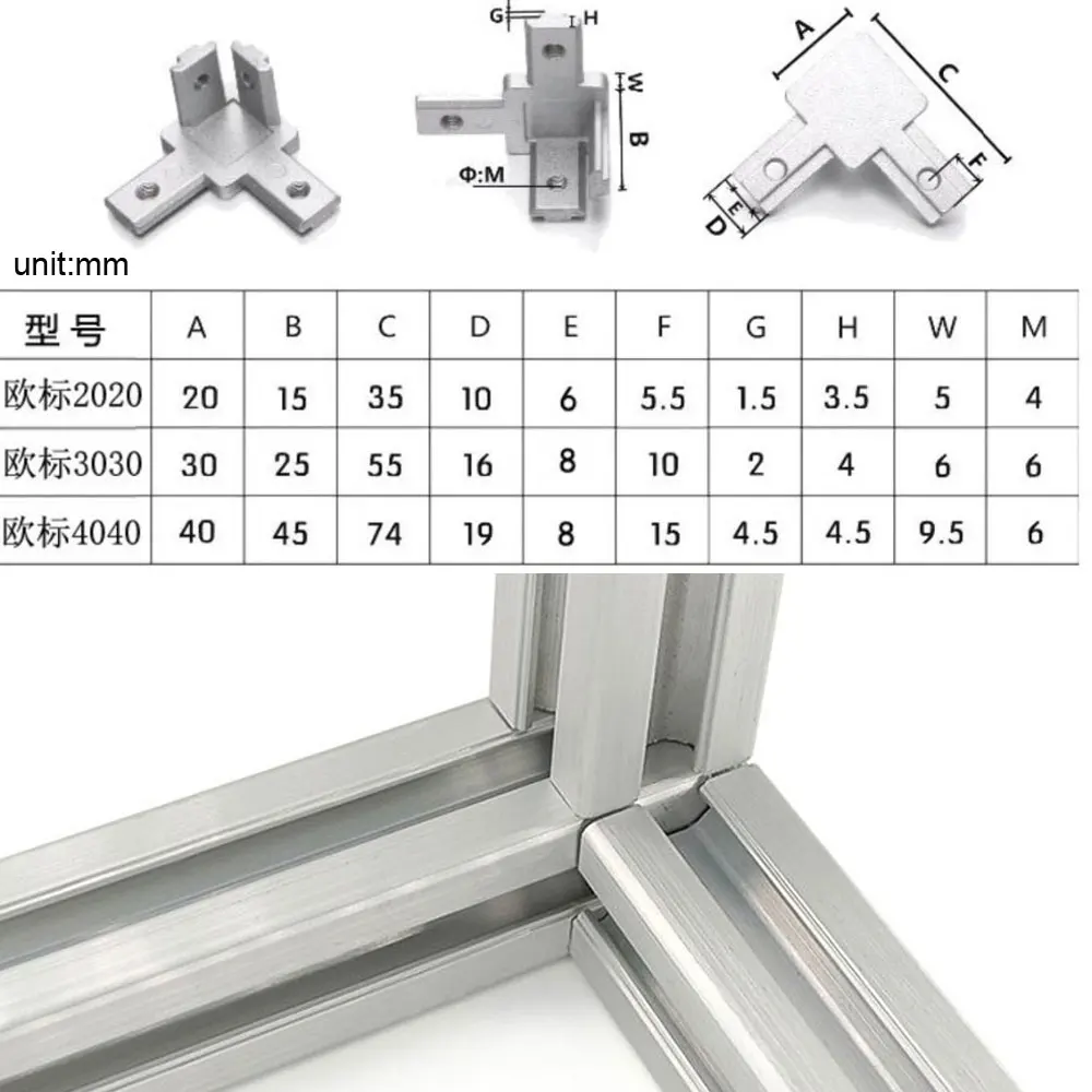 10 Peças Conector de Canto de  - Aluminum T-Slot Profile avaliação e preço