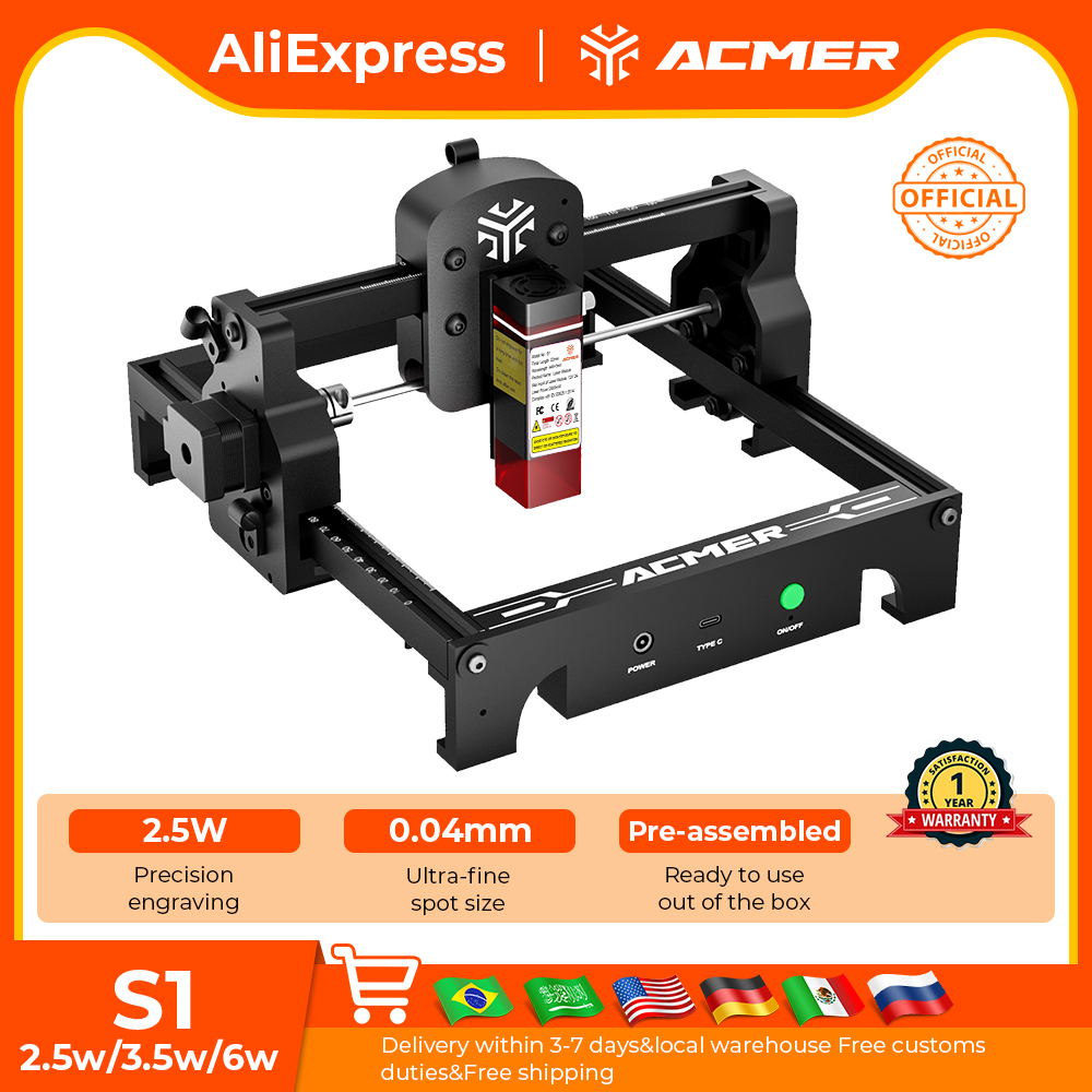 ACMER S1 Mini Máquina de grava - Acrylic Cutting Machine avaliação e preço