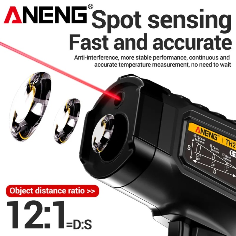 Aneng th202 termômetros portát - Industrial Laser Thermometer Gun avaliação e preço