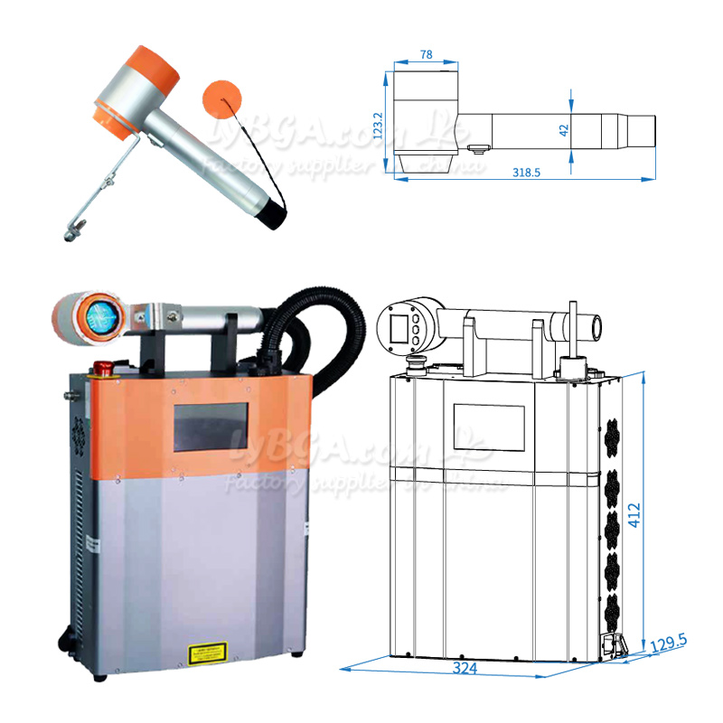 LY-LCG100A 100W Máquina de lim - Industrial Laser Removal Machine avaliação e preço