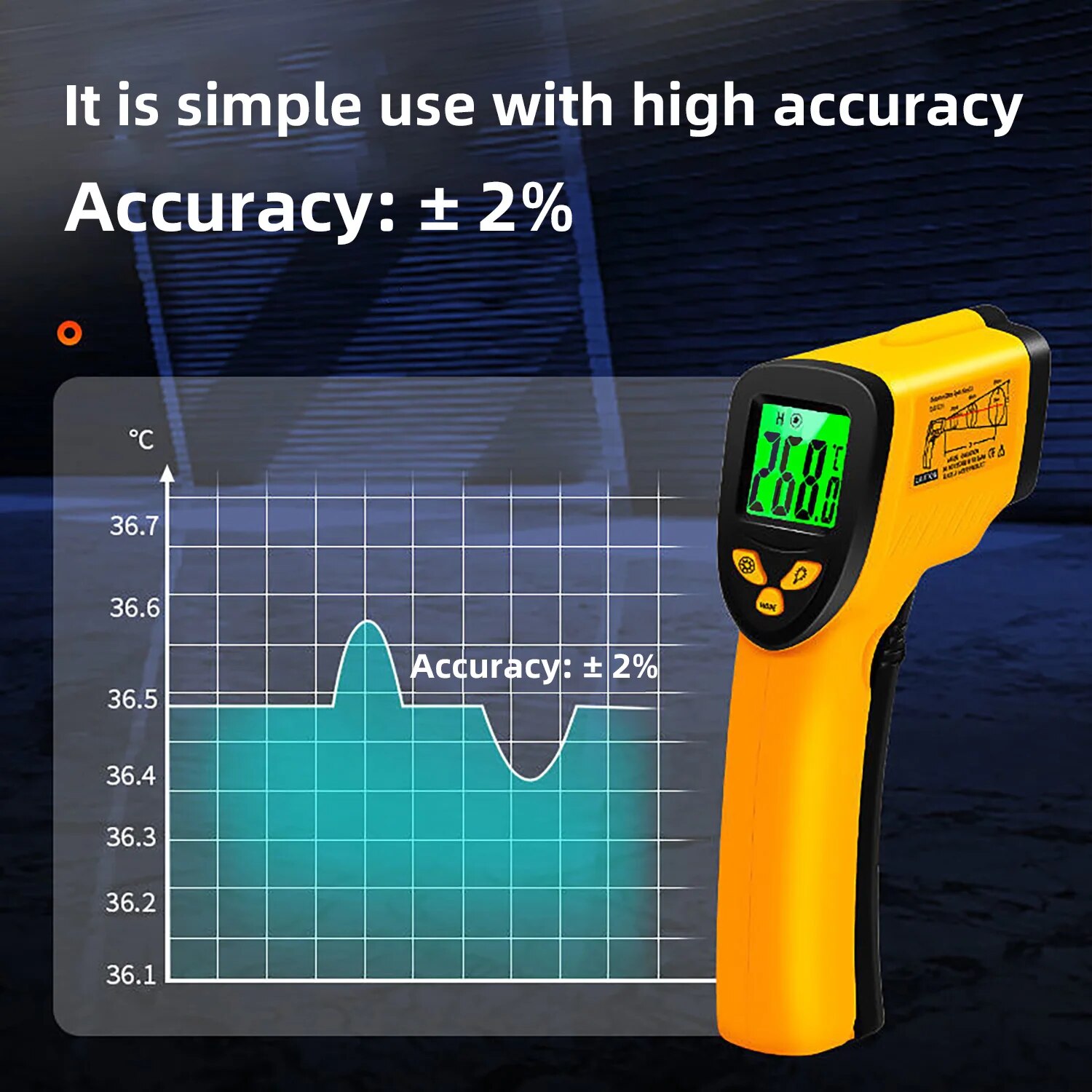 Termômetro infravermelho Digit - Industrial Laser Thermometer Gun avaliação e preço